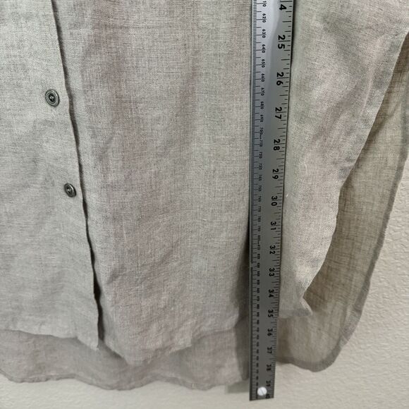 The Shanty Tunic Top Womens Medium Beige Linen Sleeveless - Picture 6 of 9